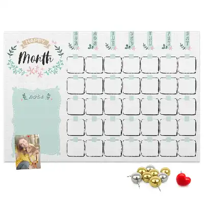 Kork Pinnwand Wandkalender für den Monat