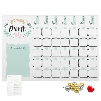 Kork Pinnwand Wandkalender für den Monat
