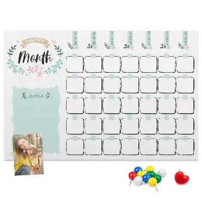 Kork Pinnwand Wandkalender für den Monat