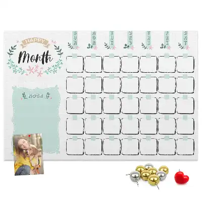 Kork Pinnwand Wandkalender für den Monat