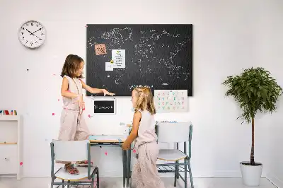 Korktafel mit Weltkarten-Motiv zur Länderübersicht