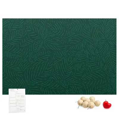 Bedruckte Korkplatte mit Blättermuster