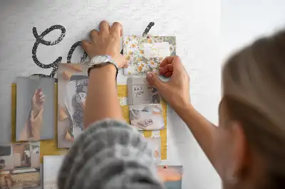 Bedruckte Korkplatte Inspirierender Satz