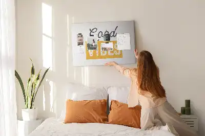 Bedruckte Korkplatte Inspirierender Satz