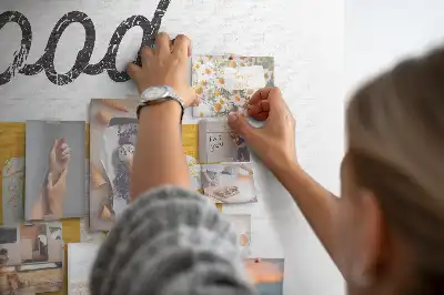 Bedruckte Korkplatte Inspirierender Satz