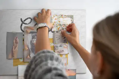 Bedruckte Korkplatte Inspirierender Satz