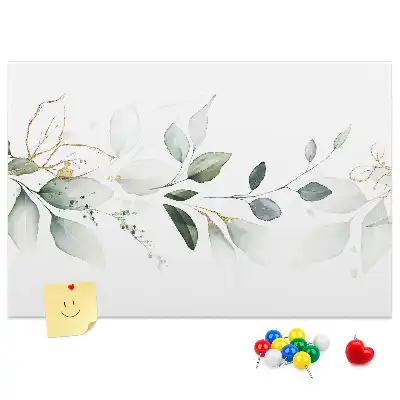 Pinnwand mit geometrischem Botanik-Motiv
