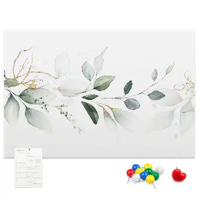 Pinnwand mit geometrischem Botanik-Motiv