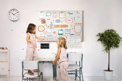 Bedruckte Korkplatte Buntes Visionboard