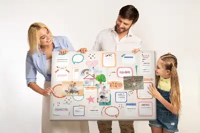Bedruckte Korkplatte Buntes Visionboard