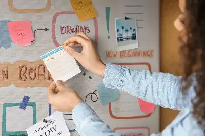 Bedruckte Korkplatte Buntes Visionboard
