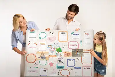 Bedruckte Korkplatte Buntes Visionboard
