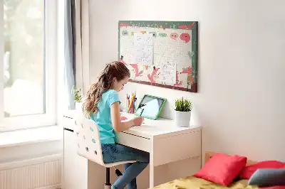 Kork Pinnwand Kinder-Wochenorganizer