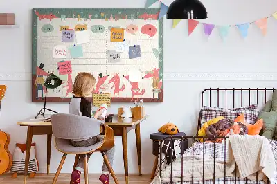 Kork Pinnwand Kinder-Wochenorganizer