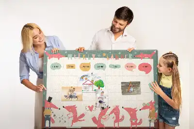 Kork Pinnwand Kinder-Wochenorganizer