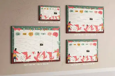 Kork Pinnwand Kinder-Wochenorganizer
