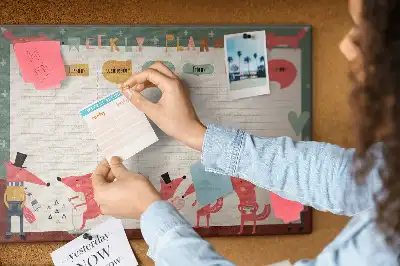 Kork Pinnwand Kinder-Wochenorganizer