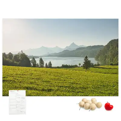 Bilder-Korktafel Berge Feld