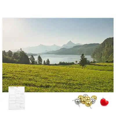 Bilder-Korktafel Berge Feld