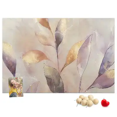 Bedruckte Korkplatte Pflanzen Aquarell