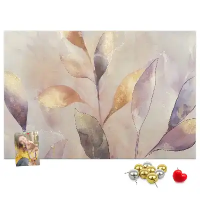 Bedruckte Korkplatte Pflanzen Aquarell