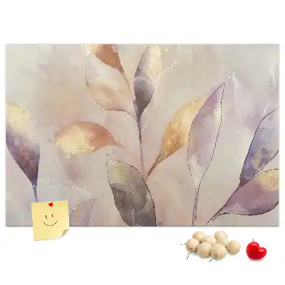 Bedruckte Korkplatte Pflanzen Aquarell