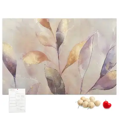 Bedruckte Korkplatte Pflanzen Aquarell