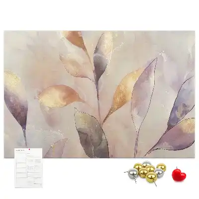 Bedruckte Korkplatte Pflanzen Aquarell