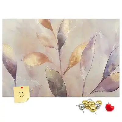 Bedruckte Korkplatte Pflanzen Aquarell