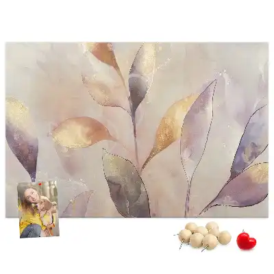 Bedruckte Korkplatte Pflanzen Aquarell
