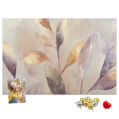 Bedruckte Korkplatte Pflanzen Aquarell