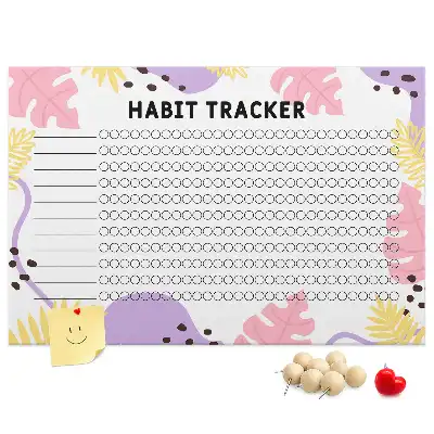 Pinnwand Wand-Habit-Tracker