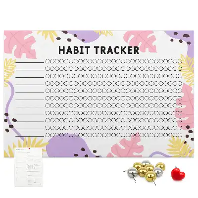 Pinnwand Wand-Habit-Tracker