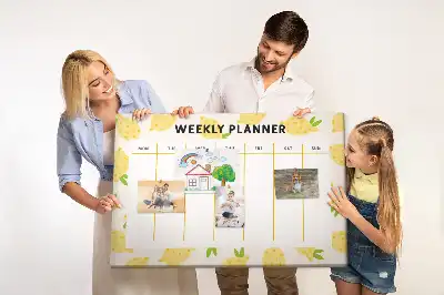 Kork Pinnwand Wochenplaner Zitronen