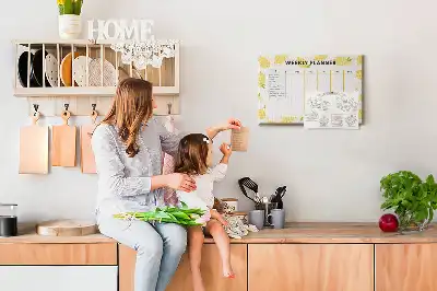 Kork Pinnwand Wochenplaner Zitronen