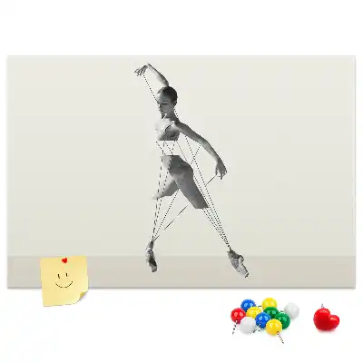 Bedruckte Korkplatte mit Ballerina-Motiv