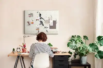 Bedruckte Korkplatte Ballerina