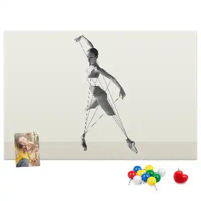 Bedruckte Korkplatte Ballerina