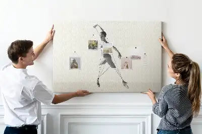 Bedruckte Korkplatte Ballerina