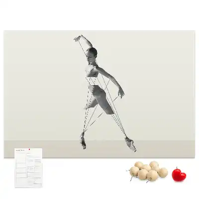 Bedruckte Korkplatte Ballerina