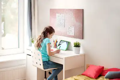 Korktafel mit rosa Marmormuster