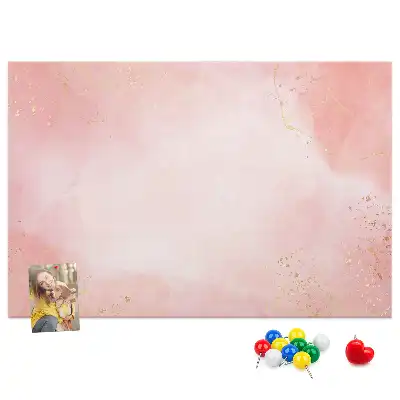 Korktafel mit rosa Marmormuster
