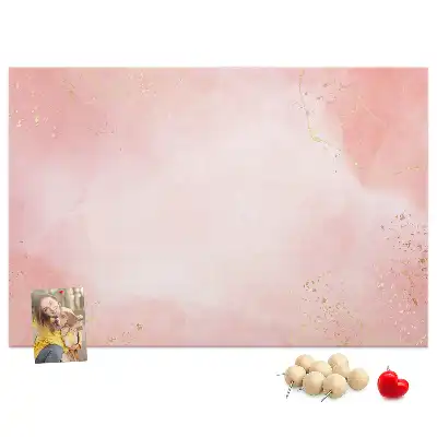 Korktafel mit rosa Marmormuster