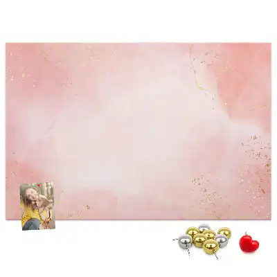 Korktafel mit rosa Marmormuster