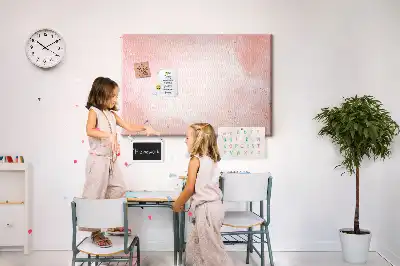 Korktafel mit rosa Marmormuster
