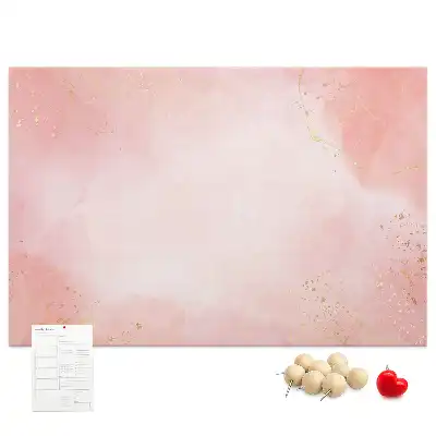 Korktafel mit rosa Marmormuster
