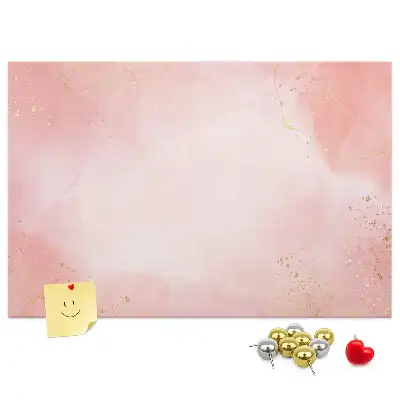 Korktafel mit rosa Marmormuster