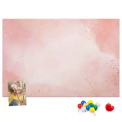 Korktafel mit rosa Marmormuster