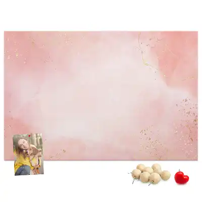 Korktafel mit rosa Marmormuster