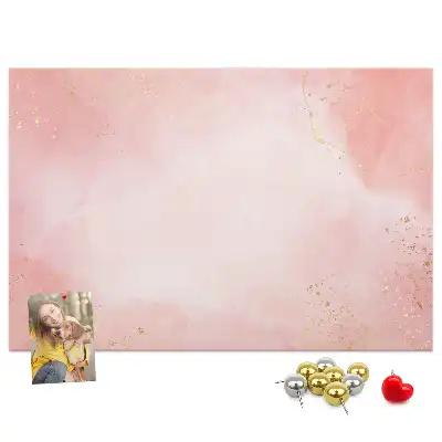 Korktafel mit rosa Marmormuster